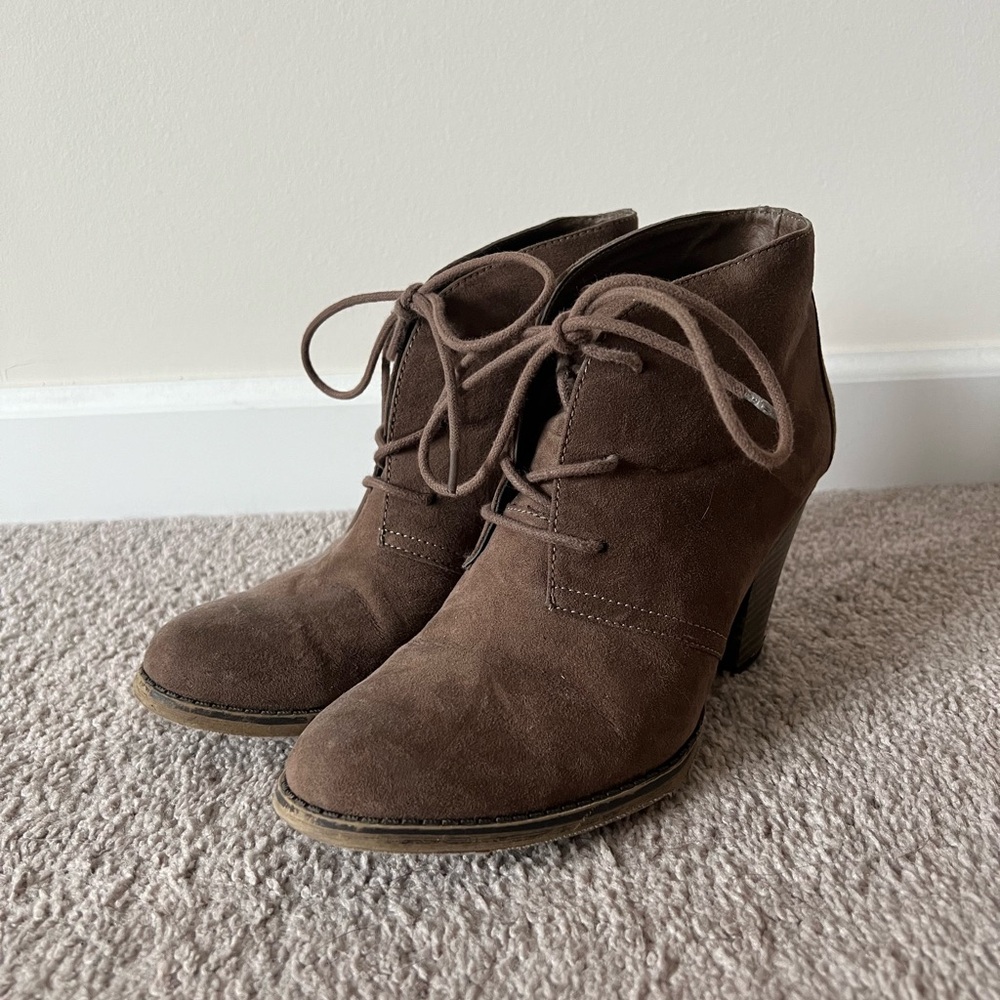 Women's Brown Suede Wedge Heels